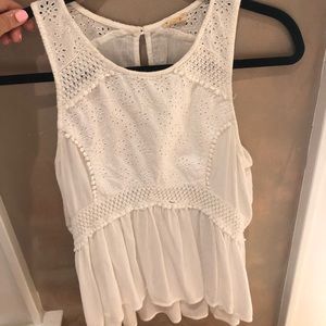 White lace tank top